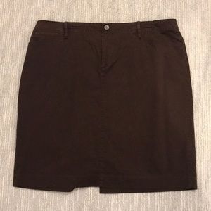 Midi , straight cotton skirt